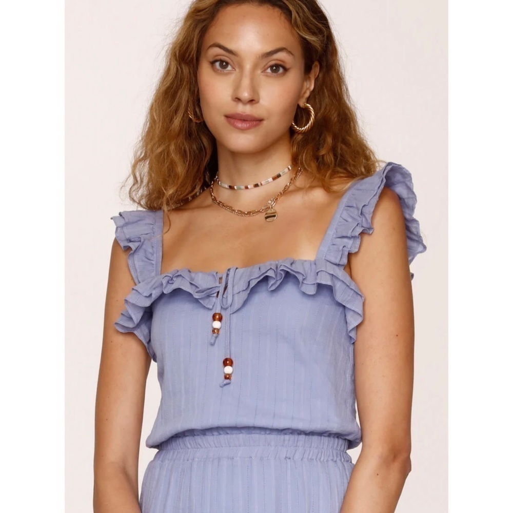 NWT Heartloom Revolve Rianne Dress in Pond light blue romantic tiered short S - Picture 13 of 14